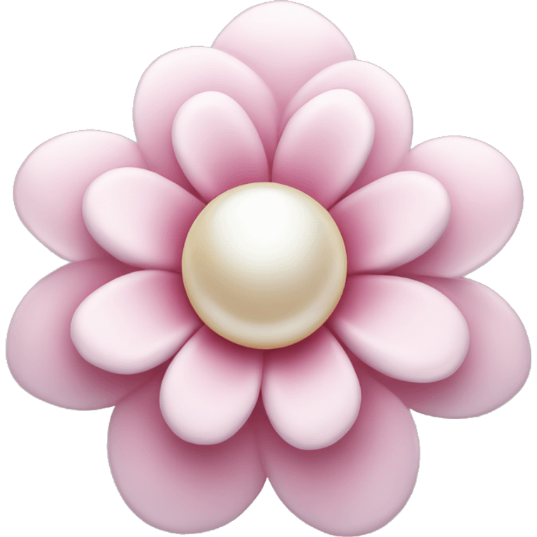 Pearl light pink flower emoji