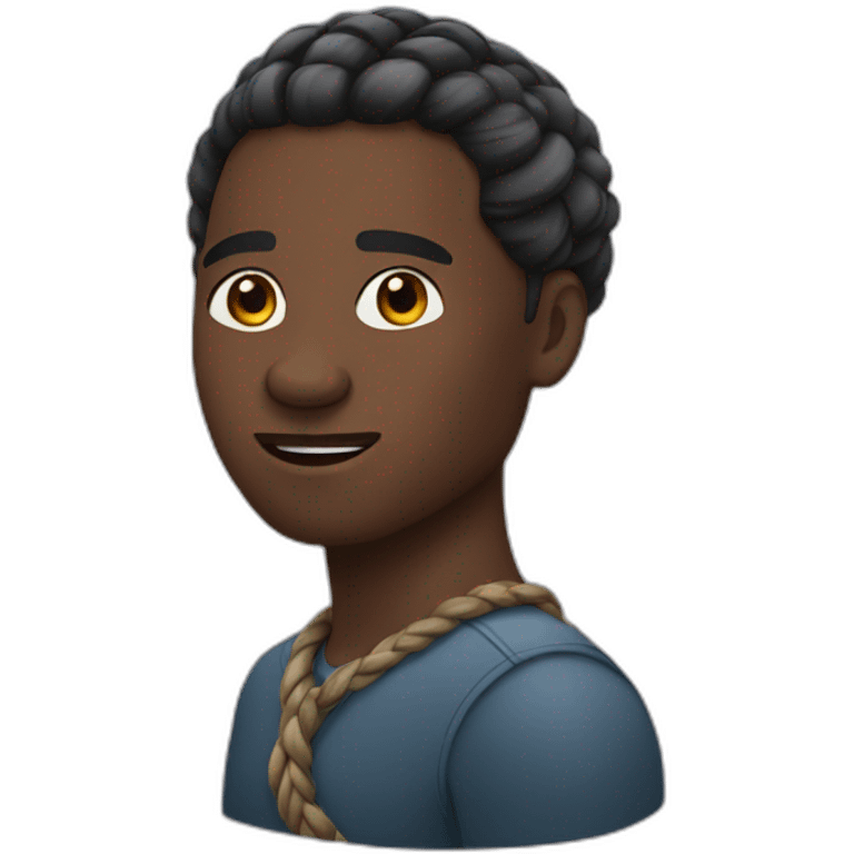 african man on braid emoji