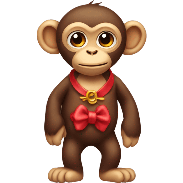 Monkey wearing a bow  emoji