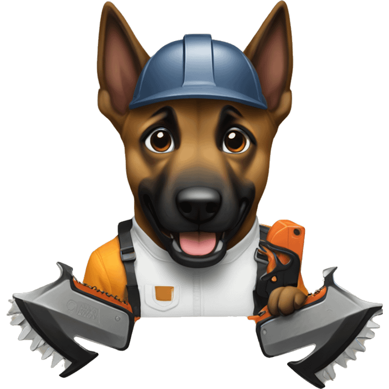 malinois  chainsaw  emoji