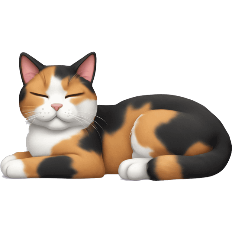 Calico cat napping  emoji