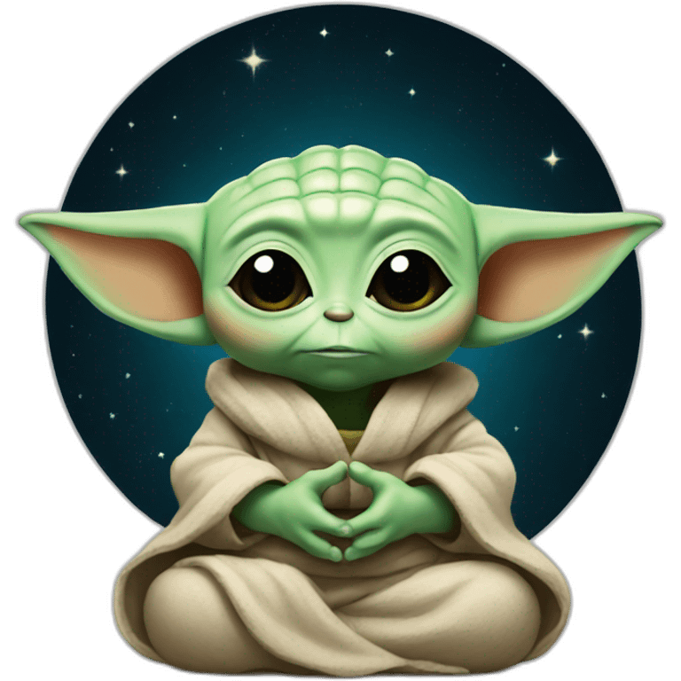 baby yoda meditating emoji