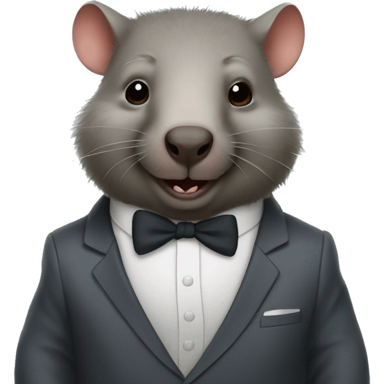 Wombat in suit emoji