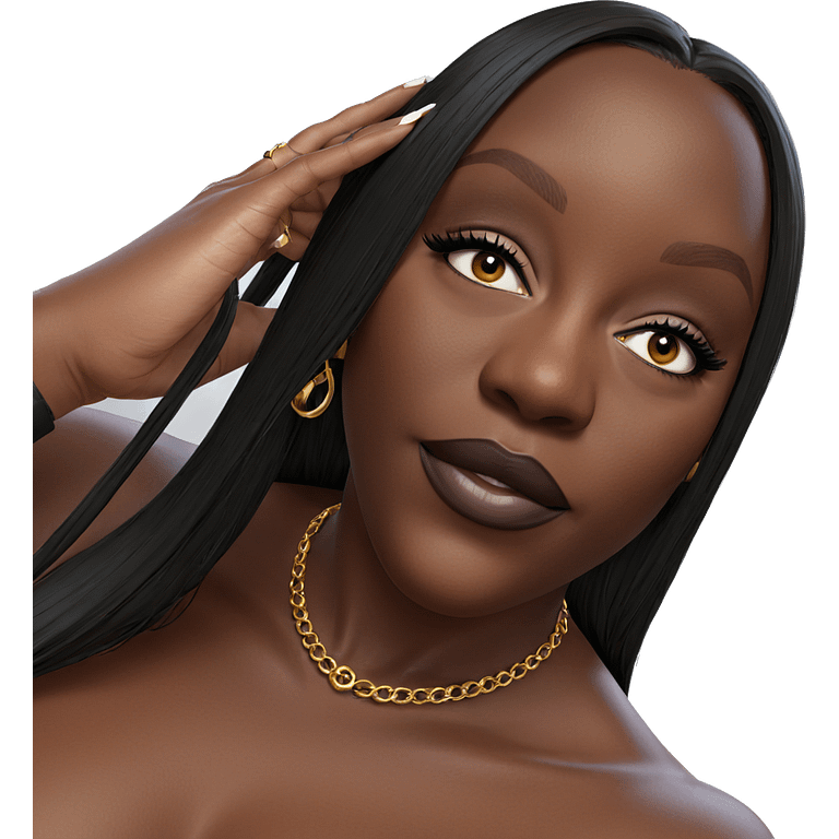 portrait of dark-skinned beauty emoji