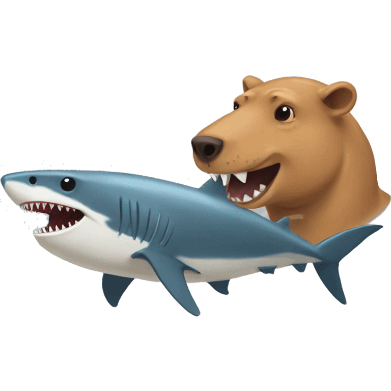 shark and capybara emoji