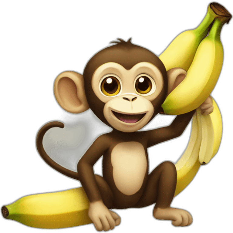 Banana monkey emoji