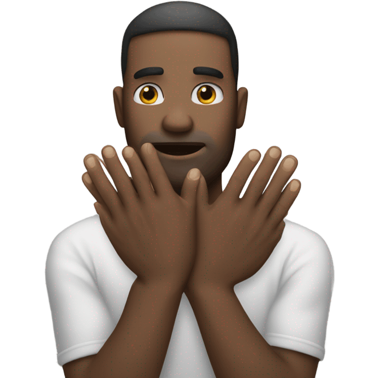 Man with fingers together emoji