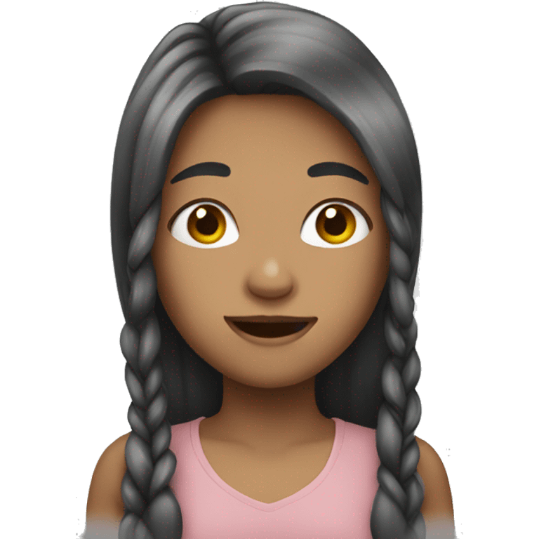 Girl with long hair emoji