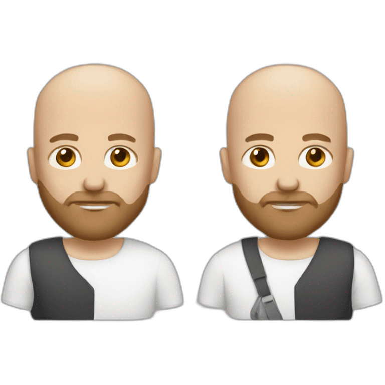 bald white man with brown beard emoji