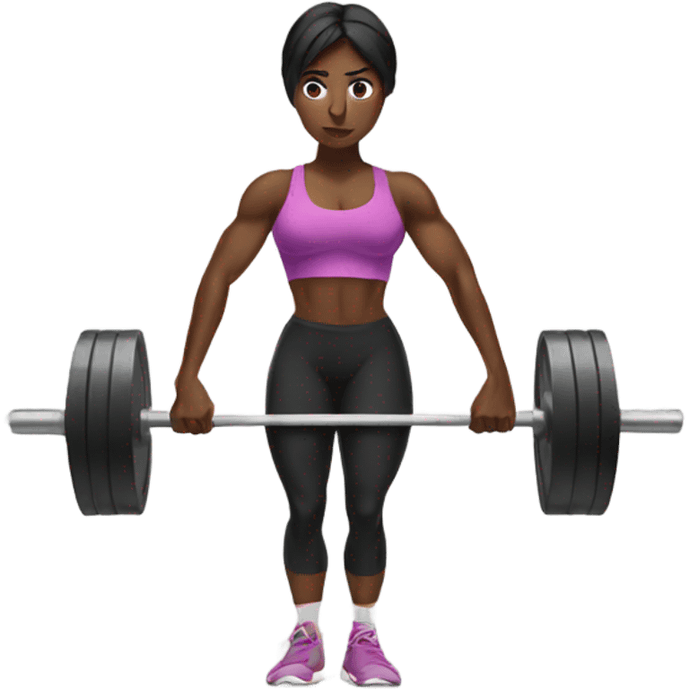 Woman deadlifts  emoji