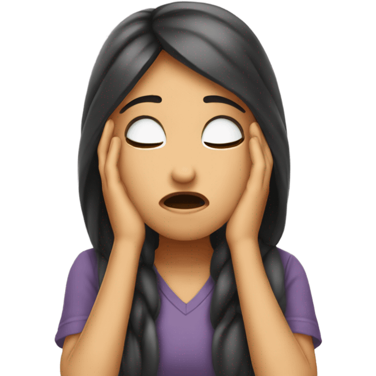 a girl facepalming  emoji