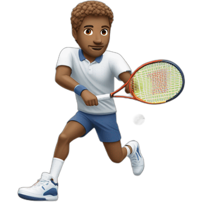 Arthur Fils jouant au tennis sans casquette emoji