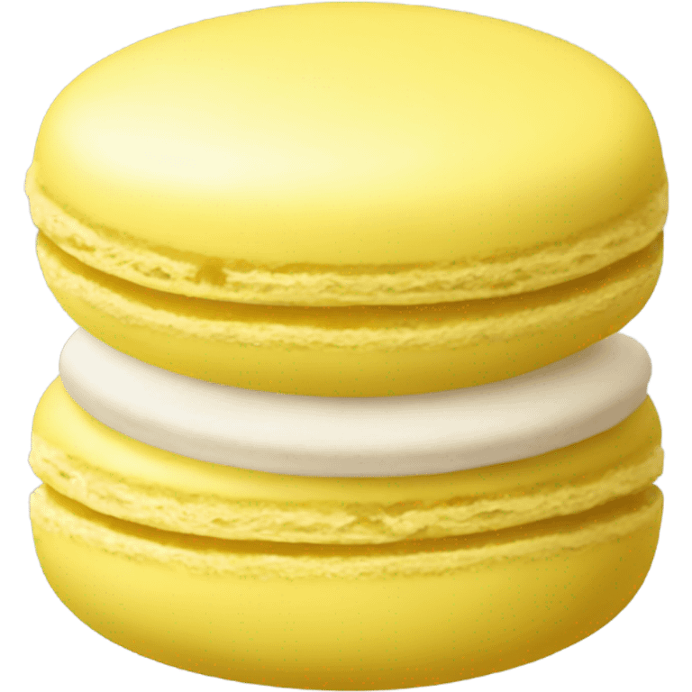 Realistic one yellow macaron  emoji