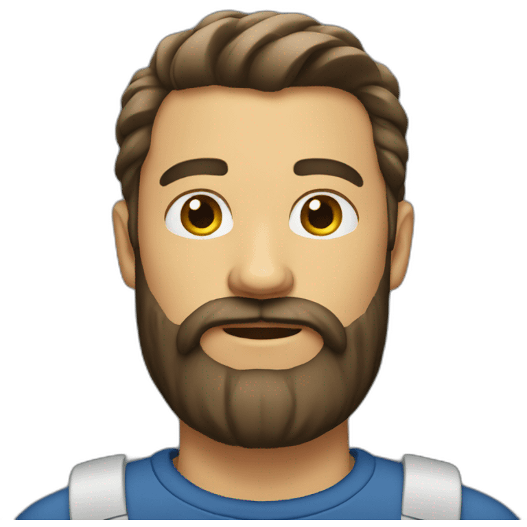 man with a beard shows like emoji