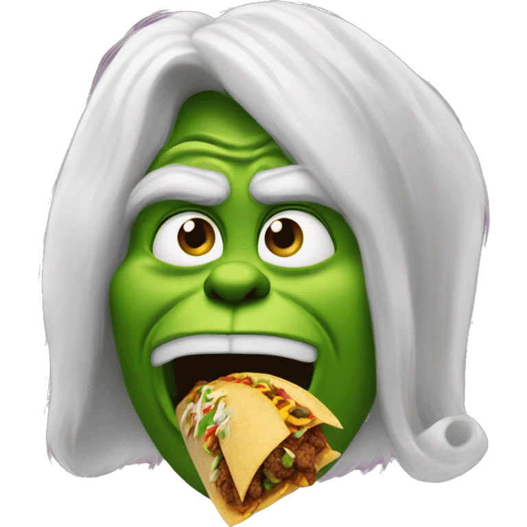 Grinch eating Taco Bell  emoji