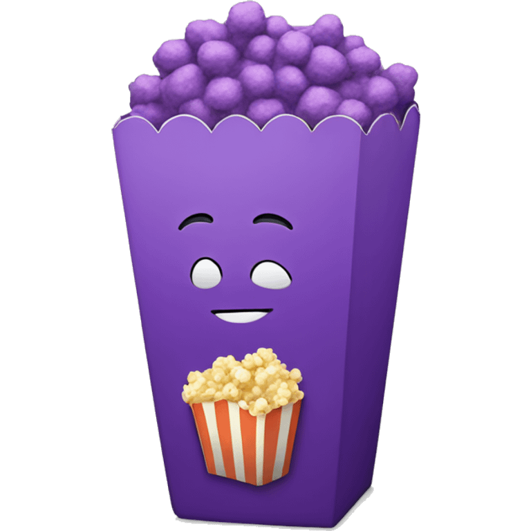 Purple popcorn box  emoji