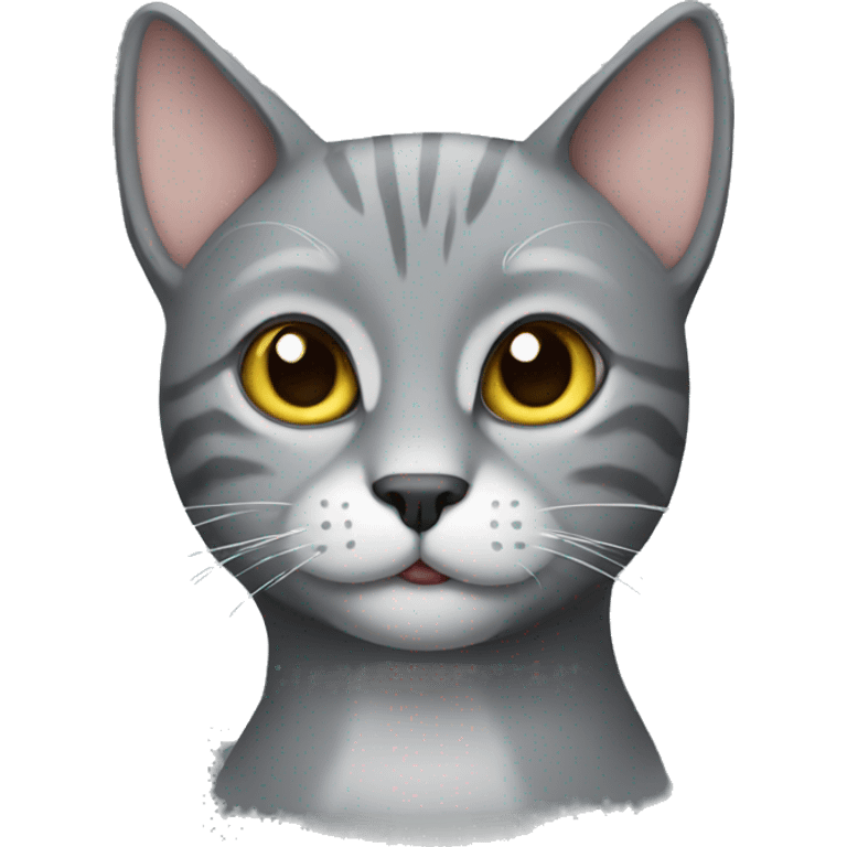 Grey cat emoji