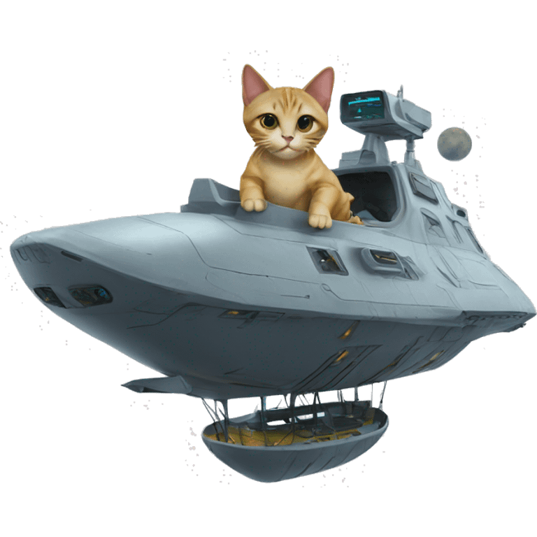 cat on alien ship emoji