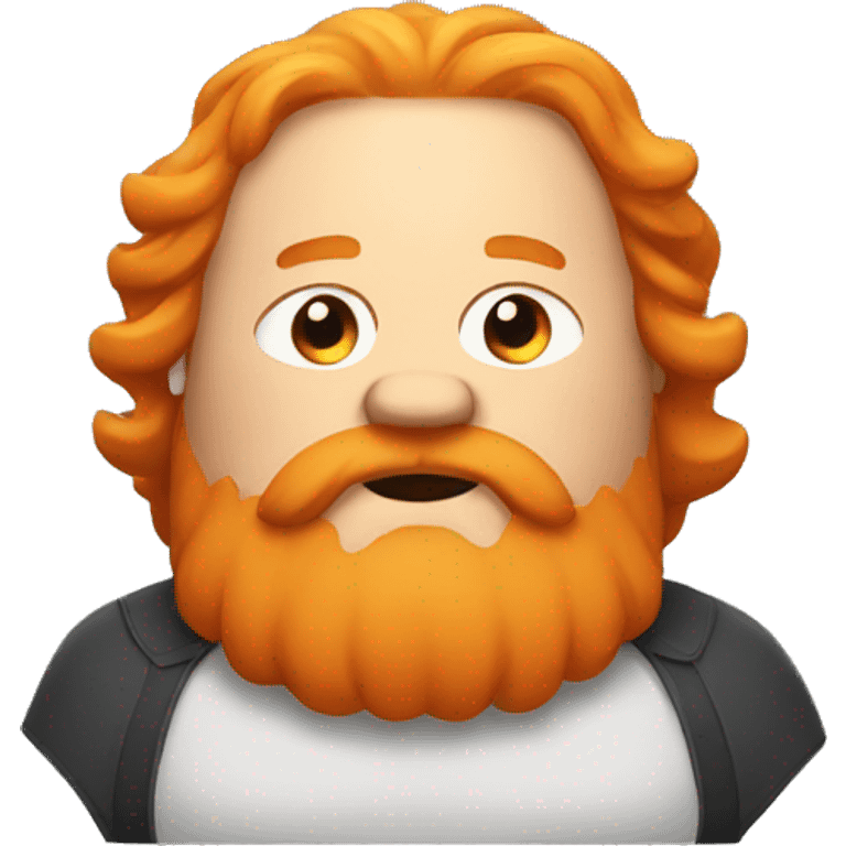 fat man with orange hair and large beard emoji