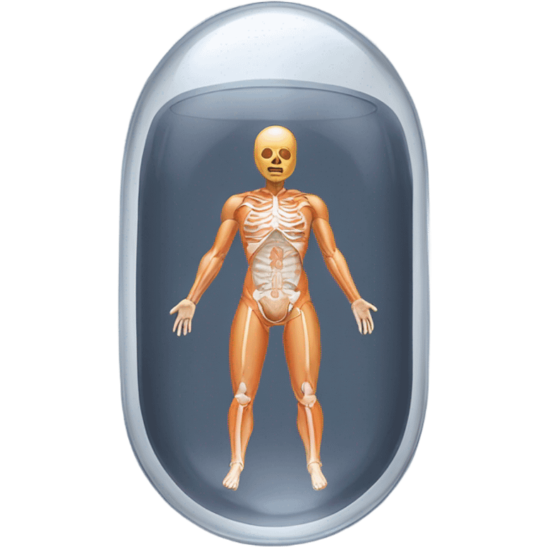 empty human body transparent space capsule empty emoji