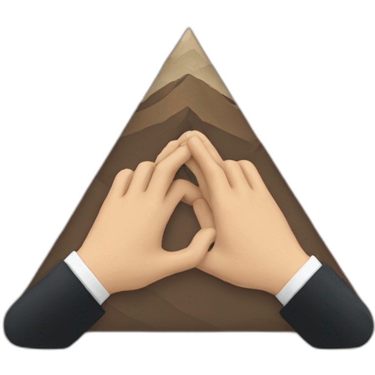 hands doing a triangle mountain emoji