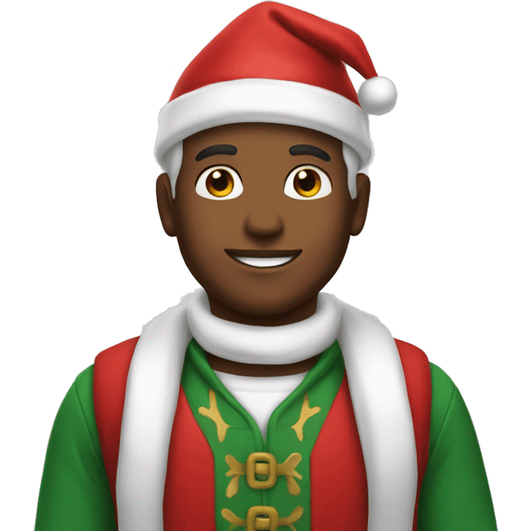 Handsome young Santa Claus emoji