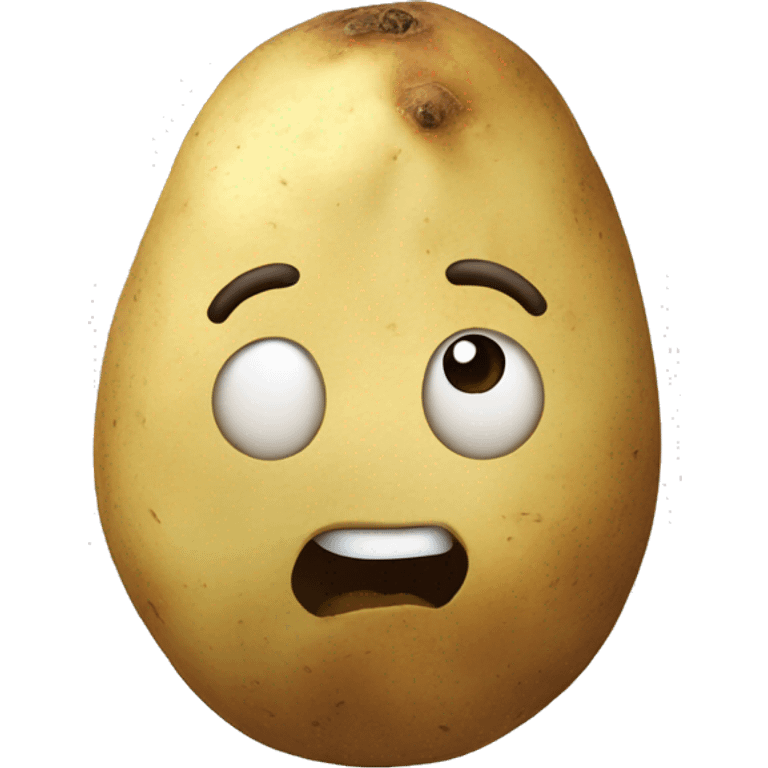 Potato with face emoji