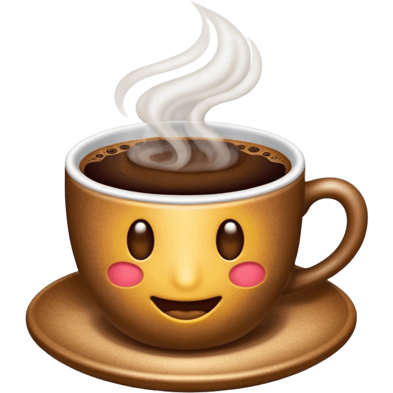 Cinematic Realistic Colombian Coffee Pop Culture Emoji, showcasing a steaming cup of rich, aromatic coffee that epitomizes Colombian culture rendered with detailed textures and warm, inviting lighting. emoji