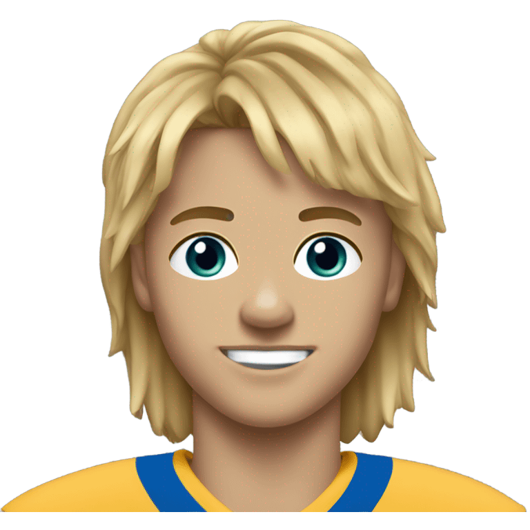 Dirty blonde with modern mullet at 17 years old in lions jersey  emoji