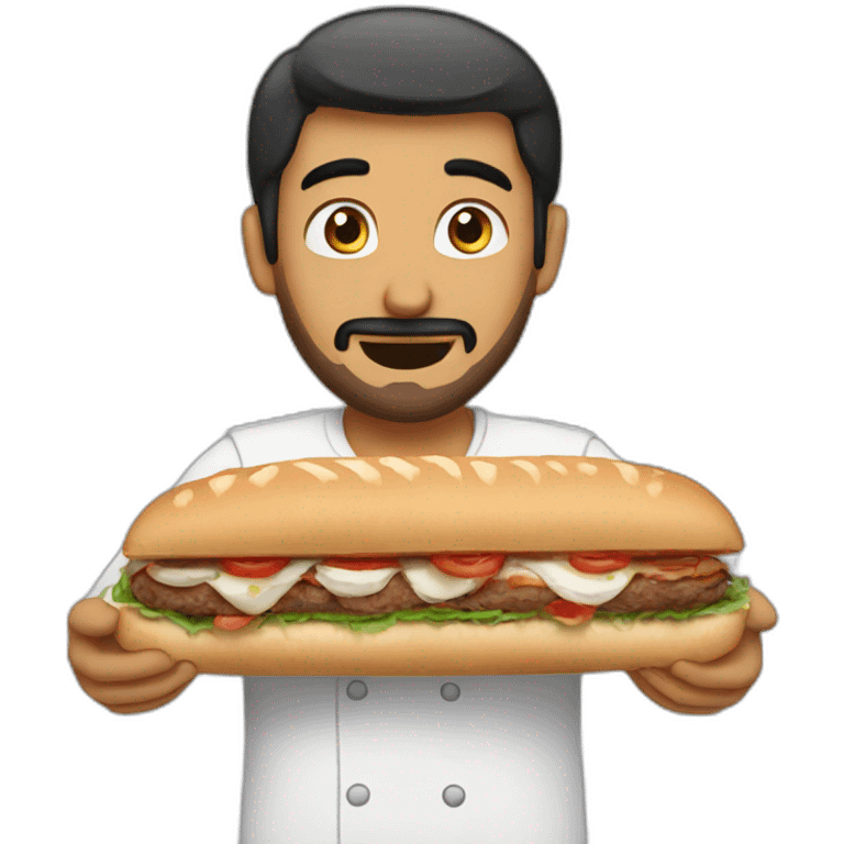 arabic guy in france craving for kebab emoji