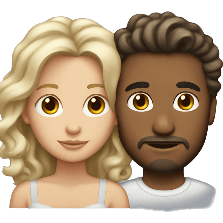 wavy haired heterosexual white couple emoji