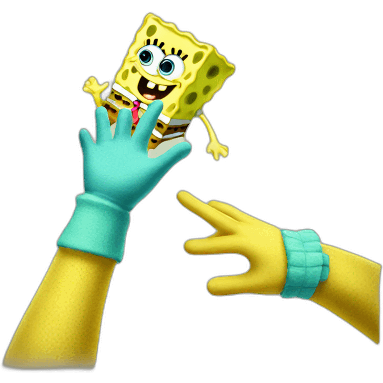 Spongebob high five emoji