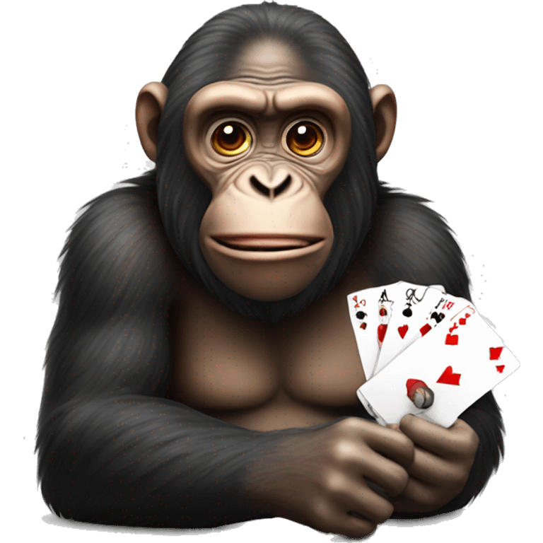 Ape with pokercards emoji