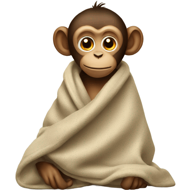 monkey with a blanket look emoji