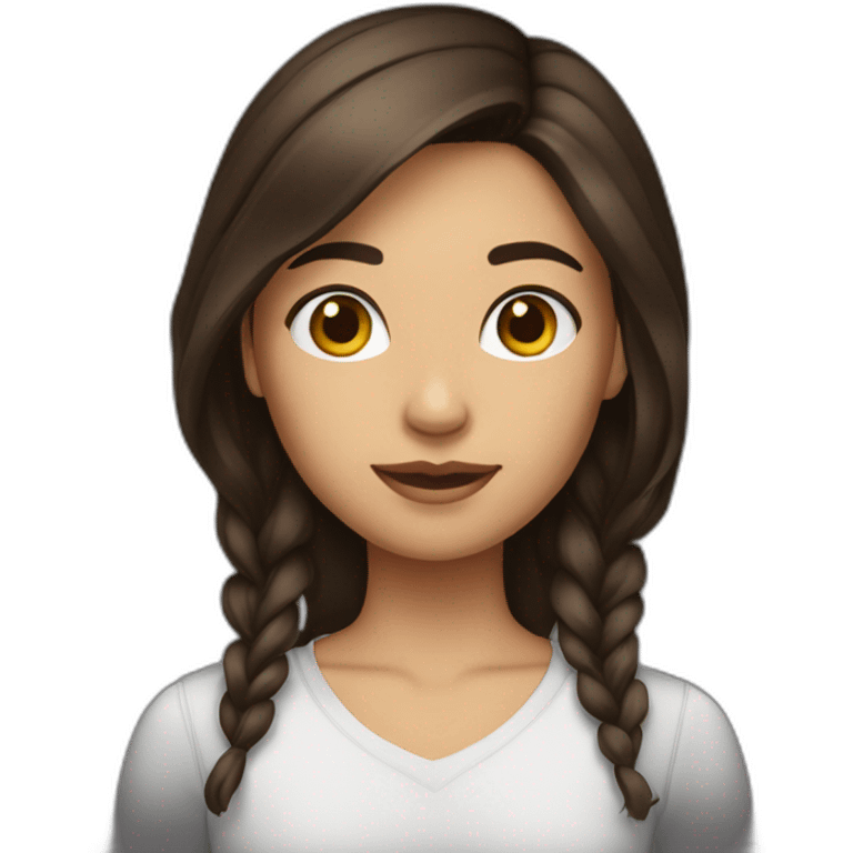 Fille brune cheveux courts emoji