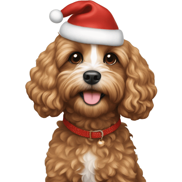 Cavapoo at Christmas emoji