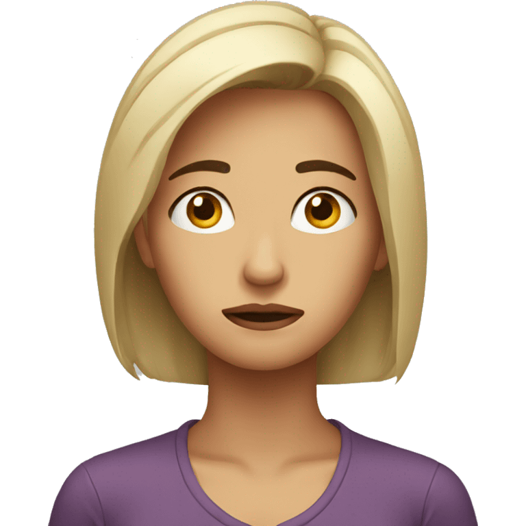 worried woman emoji