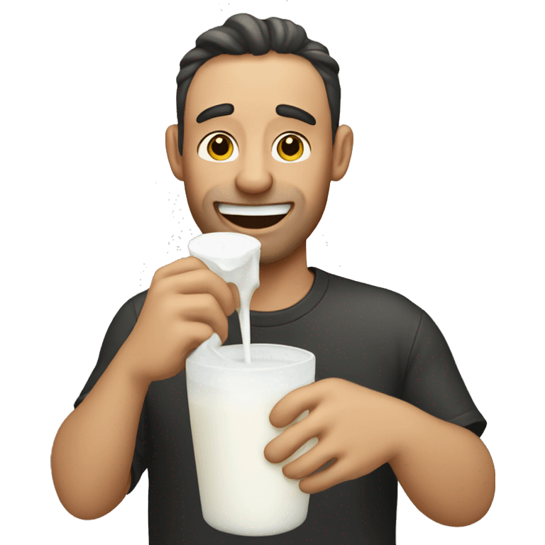 Man drinking milk emoji