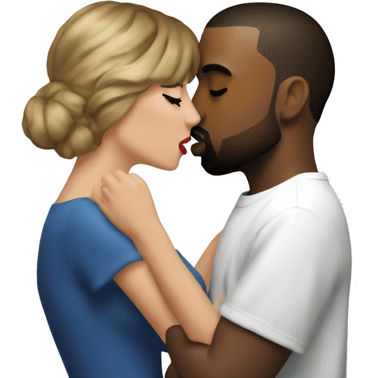 Kanye west kissing taylor swift emoji