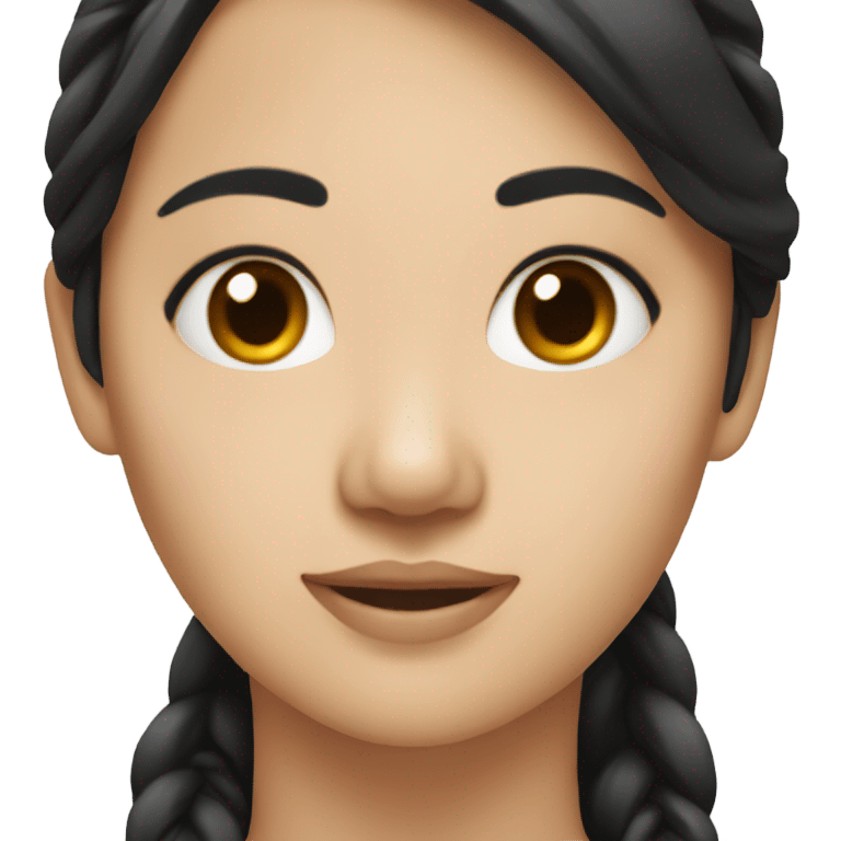 asian woman black hair emoji