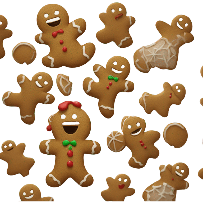 gingerbread man making cookies emoji