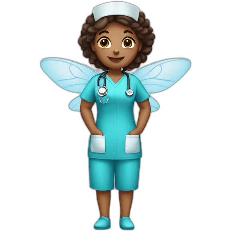 nurse fairy in scrubs emoji