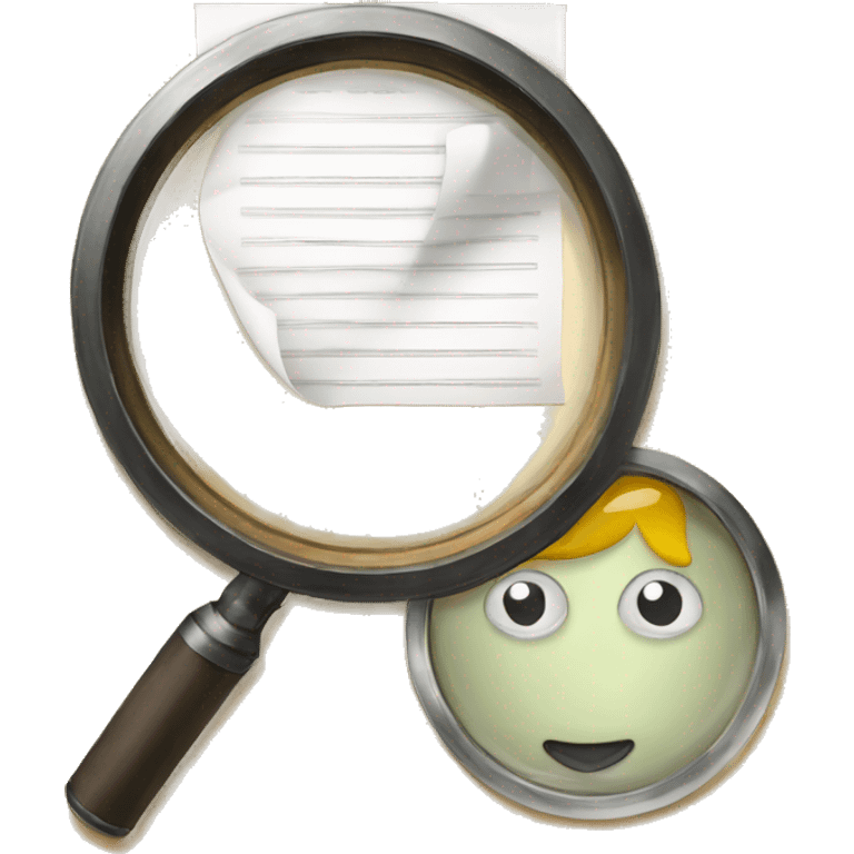 Document with magnifying glass emoji