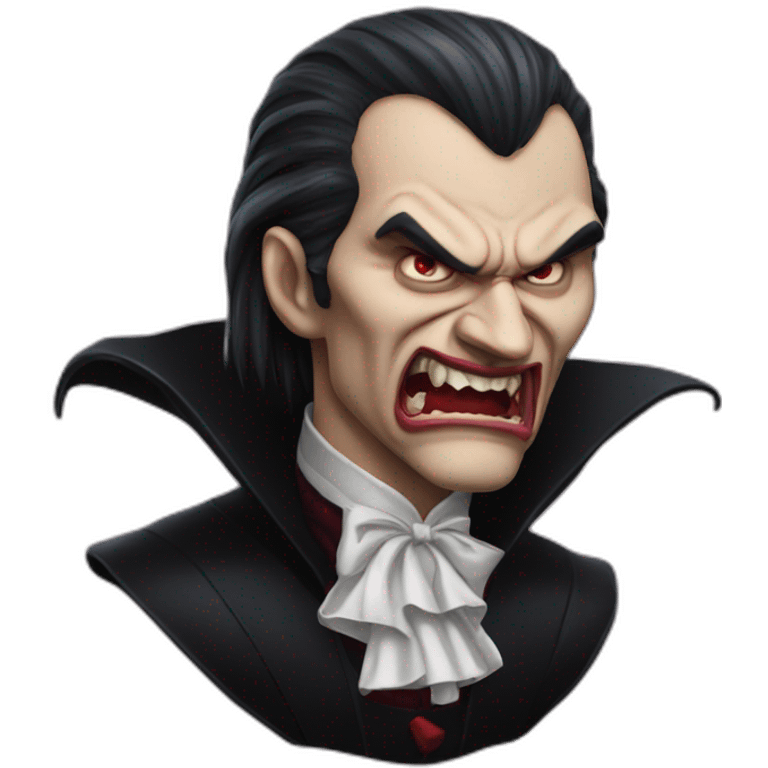 angry dracula drooling hyperrealistic emoji