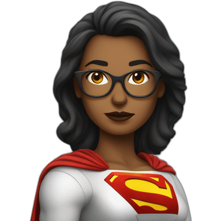 Woman Lawyer dressed like Superman not happy emoji