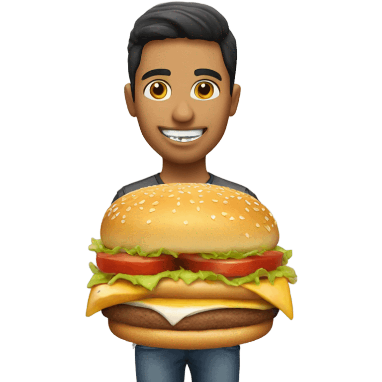 a mexican eating a burger emoji