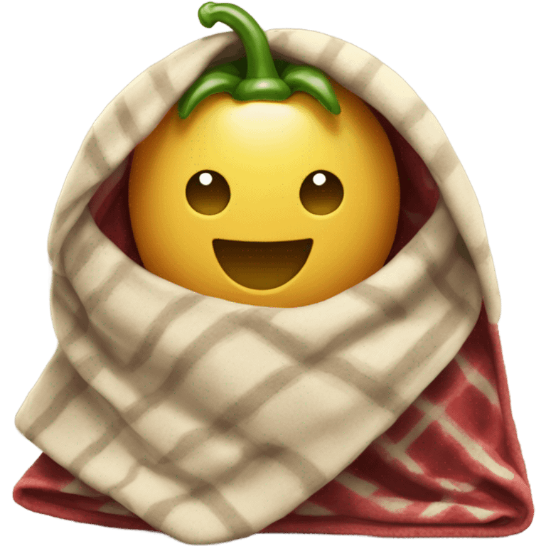 happy pepper in blanket emoji