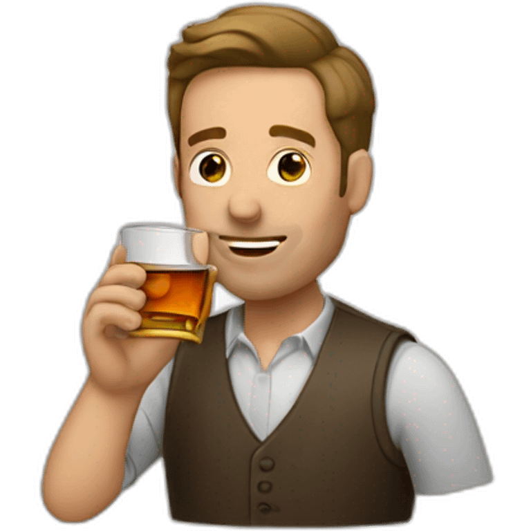 man drinking a whisky  emoji