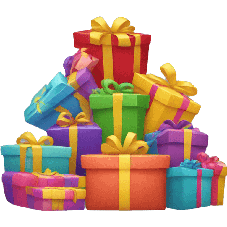 Pile of colorful gifts emoji