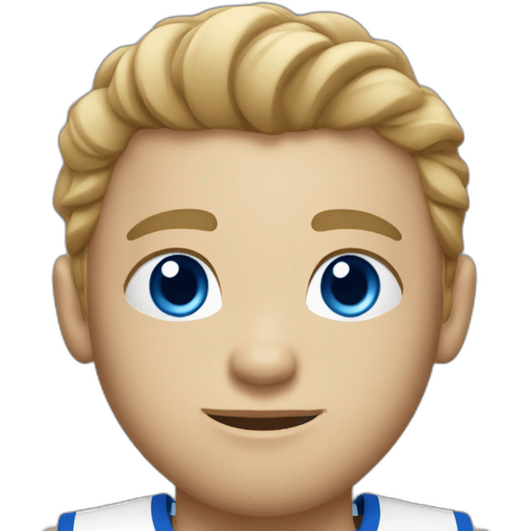 white basketball player with blue eyes emoji